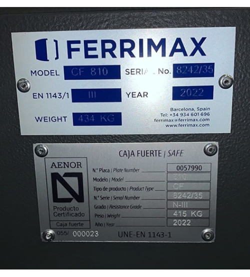 Зламостійкий сейф Ferrimax Europa CF-810